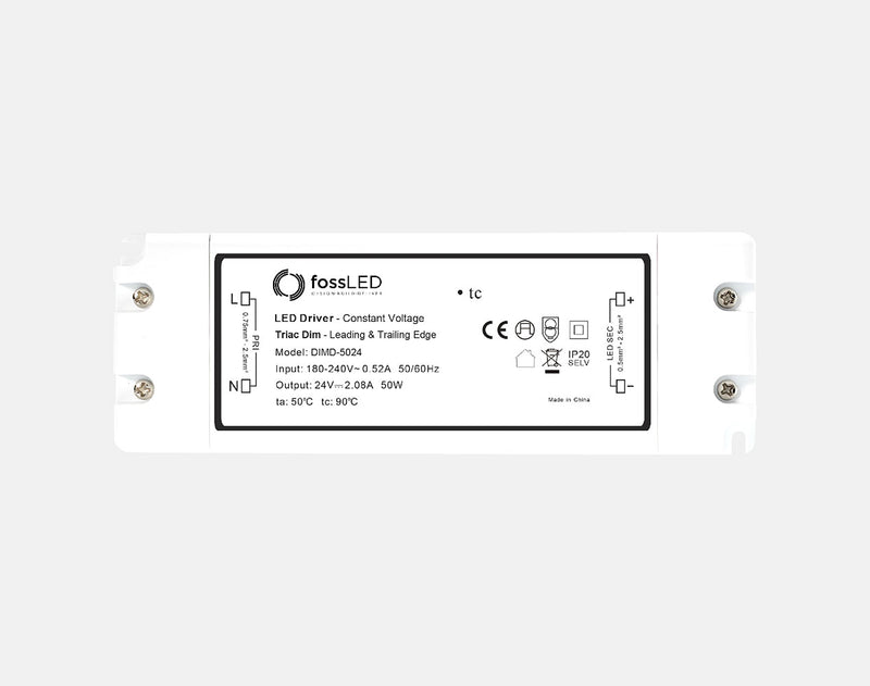 Professional 24V LED Driver Constant Voltage Dimmable 50W IP20