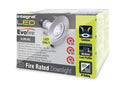 EVOFIRE FIRE RATED DOWNLIGHT 70MM CUTOUT IP65 SATIN NICKEL ROUND +GU10 HOLDER
