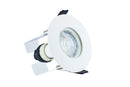 EVOFIRE FIRE RATED DOWNLIGHT 70MM CUTOUT IP65 WHITE ROUND +GU10 HOLDER & INSULATION GUARD