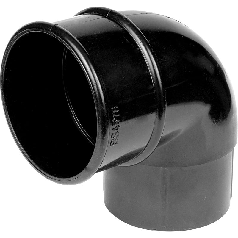 Downpipe 68mm Offset Bend 92° Black