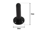 Projection Door Stop - Matte Black, 75mm