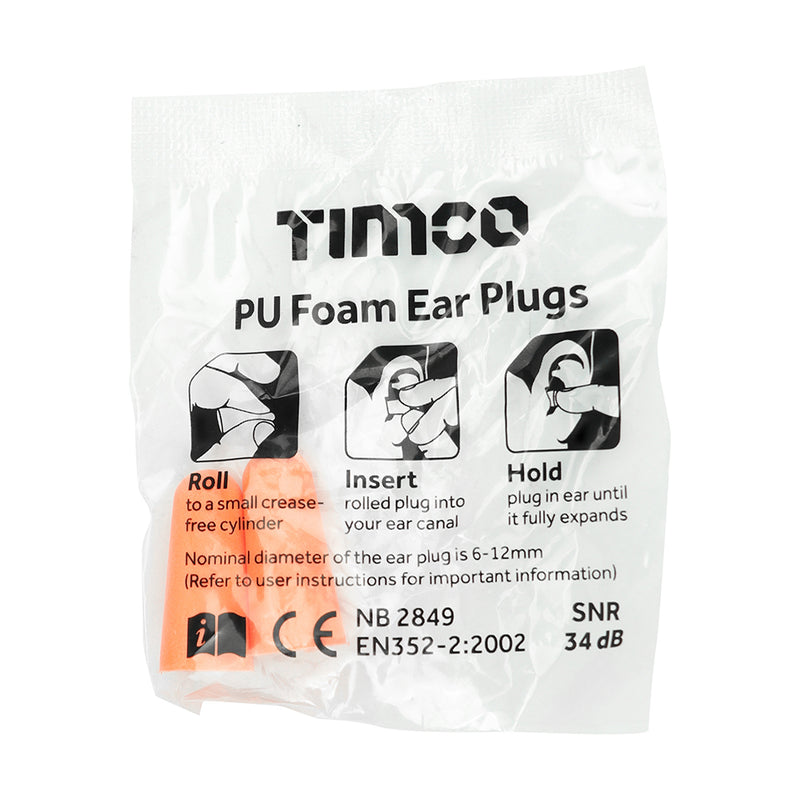 PU Foam Ear Plugs - One Size