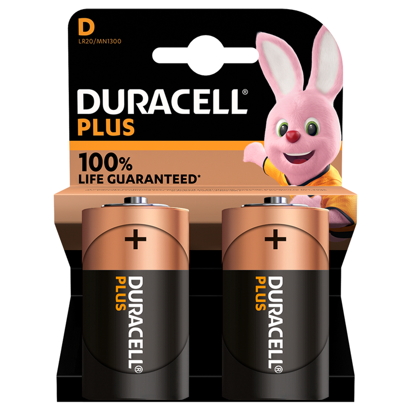 Duracell +100% Plus Power D LR20 | 2 Pack