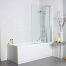 Konss Bath Shower Screen - Straight with Straight Edge & Extension Panel