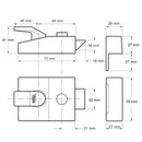 Yale 85 Deadlocking Nightlatch - Grey - 40mm Backset