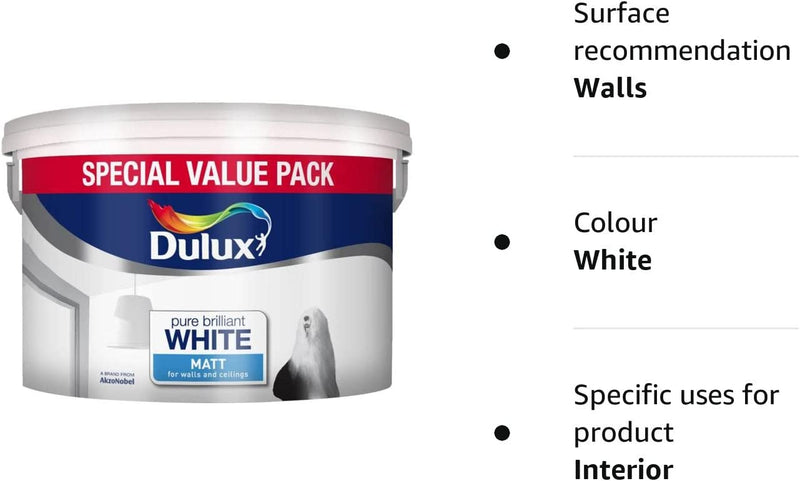 Dulux Retail Matt Pure Brilliant White 7L
