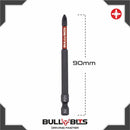 Bull Bits PZ1 90mm Impact Duty Screwdriver Drill Driver Bits