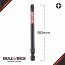 Bull Bits PZ3 90mm Impact Duty Screwdriver Drill Driver Bits