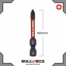 Bull Bits PZ1 50mm Impact Duty Screwdriver Drill Driver Bits Set