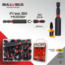Bull Bits PZ2 25mm Impact Duty Screwdriver Drill Driver Bits Set + Free Bit Holder S2 Steel