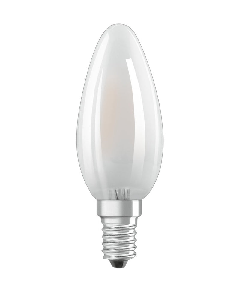 230V 4W LED SES Frosted Candle Filament Lamp 2700K Dimmable