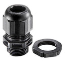 Wiska GLP20 20mm IP68 Compression Gland with Locknut Black