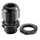 Wiska GLP25 25mm IP68 Compression Gland with Locknut Black