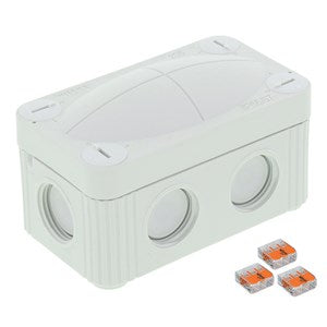 Wiska COMBI 206 PVC Adaptable Box with Wago Terminals Light Grey IP66