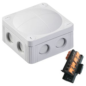 Wiska COMBI 308 PVC Adaptable Box with Wago Terminals Light Grey IP66