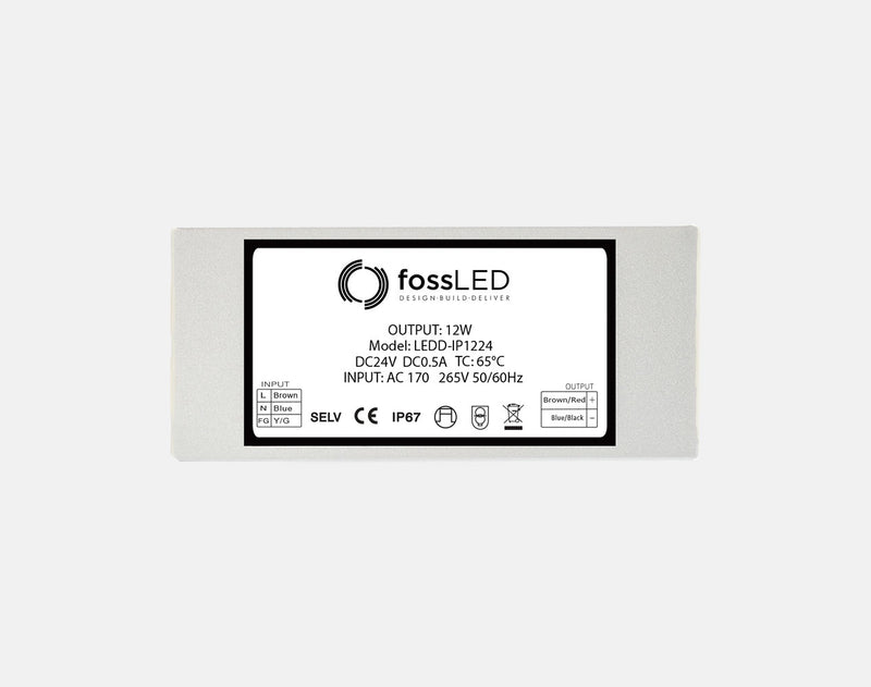 12W 24V Non Dimmable Constant Voltage Driver