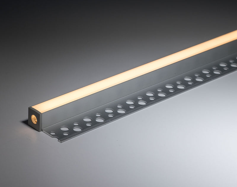 32x13  Plaster in - 2 Metre - Opal Diffuser and End Caps