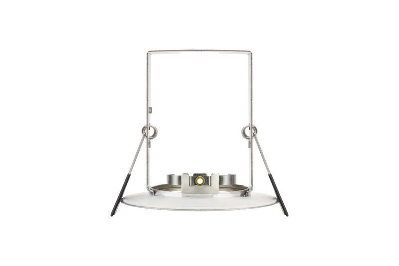 EVOFIRE FIRE RATED DOWNLIGHT 70MM CUTOUT IP65 SATIN NICKEL ROUND +GU10 HOLDER & INSULATION GUARD