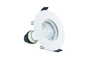 EVOFIRE FIRE RATED DOWNLIGHT 70MM CUTOUT IP65 WHITE ROUND +GU10 HOLDER