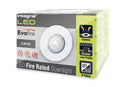 EVOFIRE FIRE RATED DOWNLIGHT 70MM CUTOUT IP65 WHITE ROUND +GU10 HOLDER