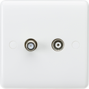 Curved Edge Coax TV and SAT TV Outlet