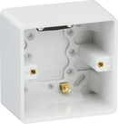 Single 47mm Pattress Box with Earth Terminal and Cable Strain Relief