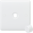 Curved Edge 1G Dimmer Plate with Matching Dimmer Cap