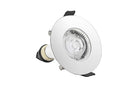 EVOFIRE FIRE RATED DOWNLIGHT 70MM CUTOUT IP65 POLISHED CHROME ROUND + GU10 HOLDER