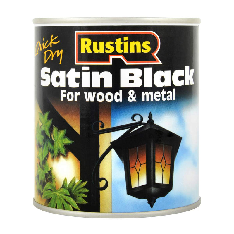 Rustins Quick Dry Black Satin