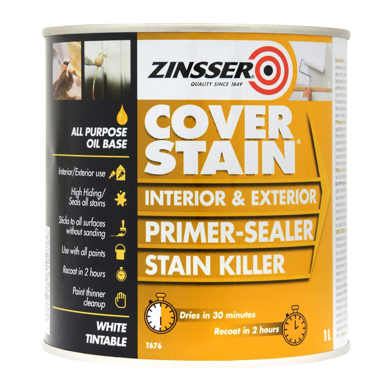 Zinsser Cover Stain Primer-Sealer White 1L