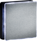 Black and Stainless Steel - 100mm/4" LED Backlit Extractor Fan with Overrun Timer