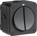 IP66 20AX 2G SP 2-way switch- Black