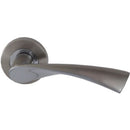 Windsor Lever On Rose Satin Nickle & Polished Chrome Mix