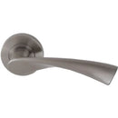Windsor Lever On Rose Satin Nickle