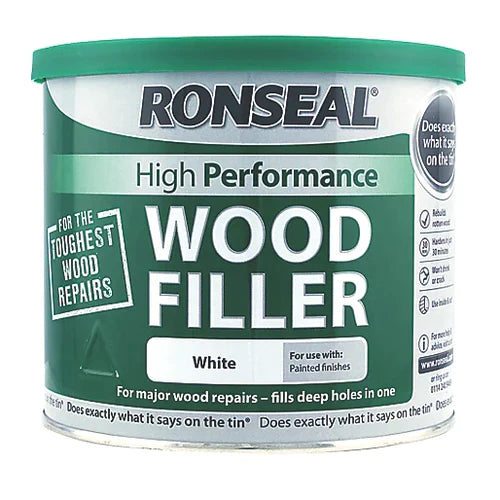Ronseal High Performance Wood Filler White - 1KG