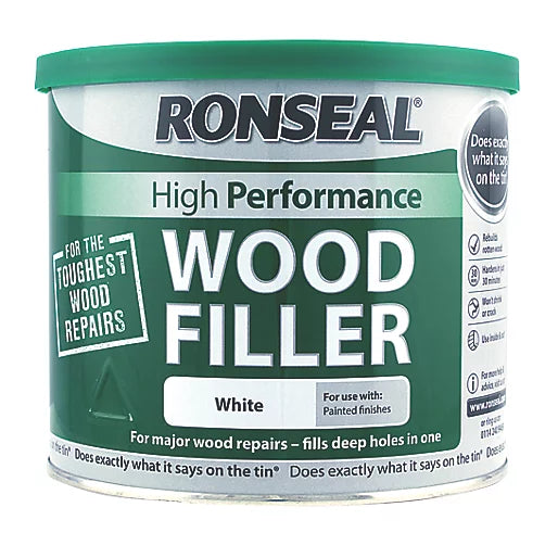 Ronseal High Performance Wood Filler White - 275grams