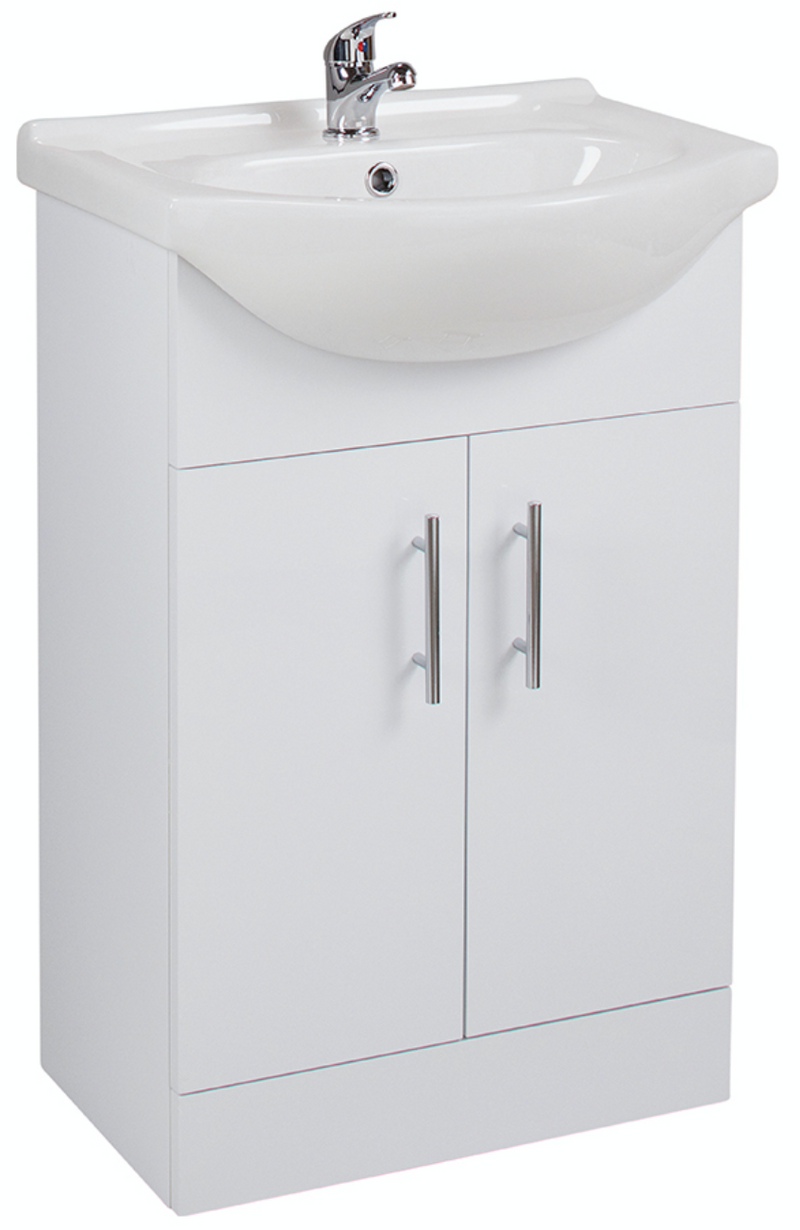 White 650mm Vanity Unit & Basin