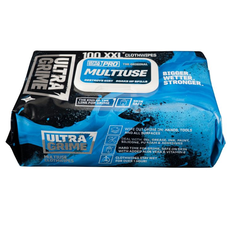 UltraGrime Pro XXL Industrial Multi-Use Cleaning Wipes