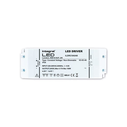 24V LED DRIVER CONSTANT VOLTAGE NON-DIMMABLE 100W IP20
