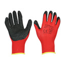 Light Grip Gloves - Crinkle Latex Coated Polyester - X Large