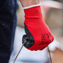 Light Grip Gloves - Crinkle Latex Coated Polyester - Large