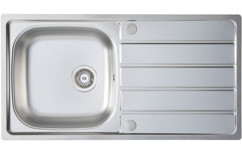 1 Bowl 965x500mm Inset Sink - St/Steel