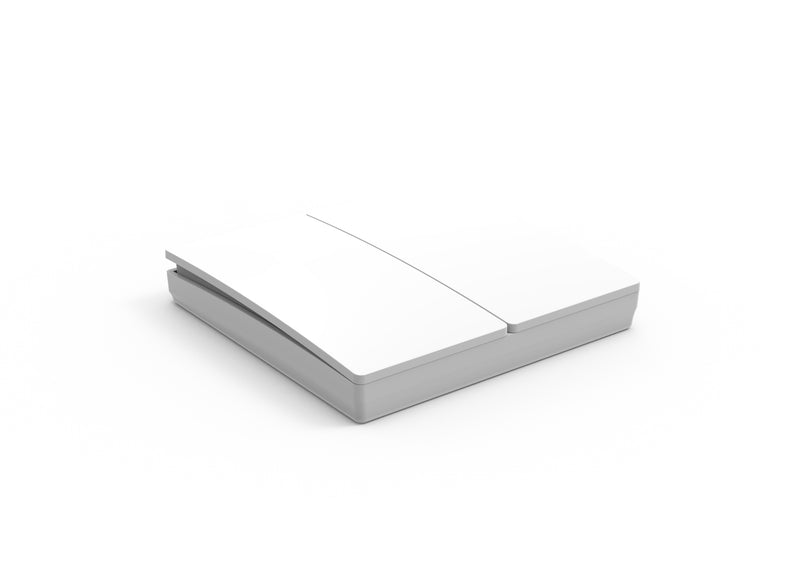 2 Gang Kinetic Push Flush Switch Matt White IP65