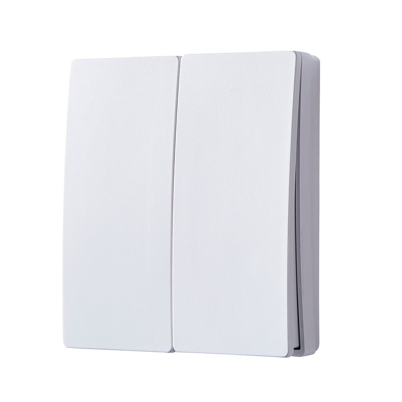 2 Gang Kinetic Push Flush Switch Matt White IP65