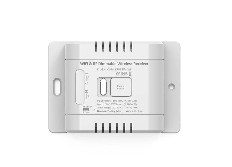 1 Channel Smart Tuya RF & Wifi Kinetic Dimmer IP20 White