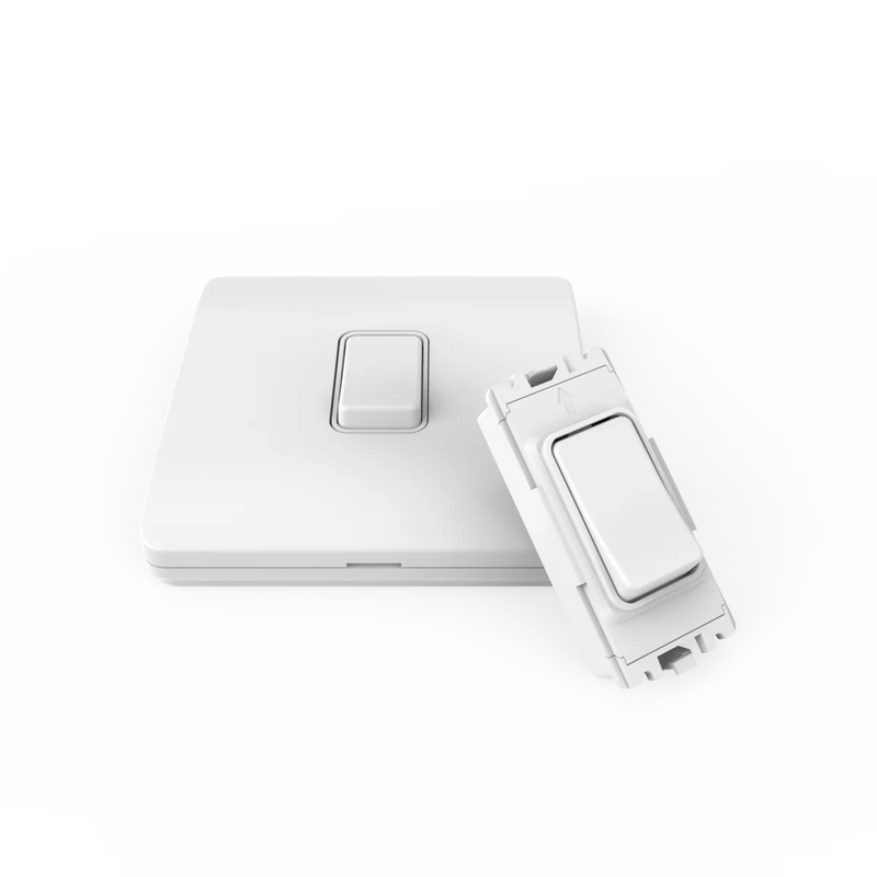 1 Module Grid Switch 1 Gang Grid Kinetic Switch White