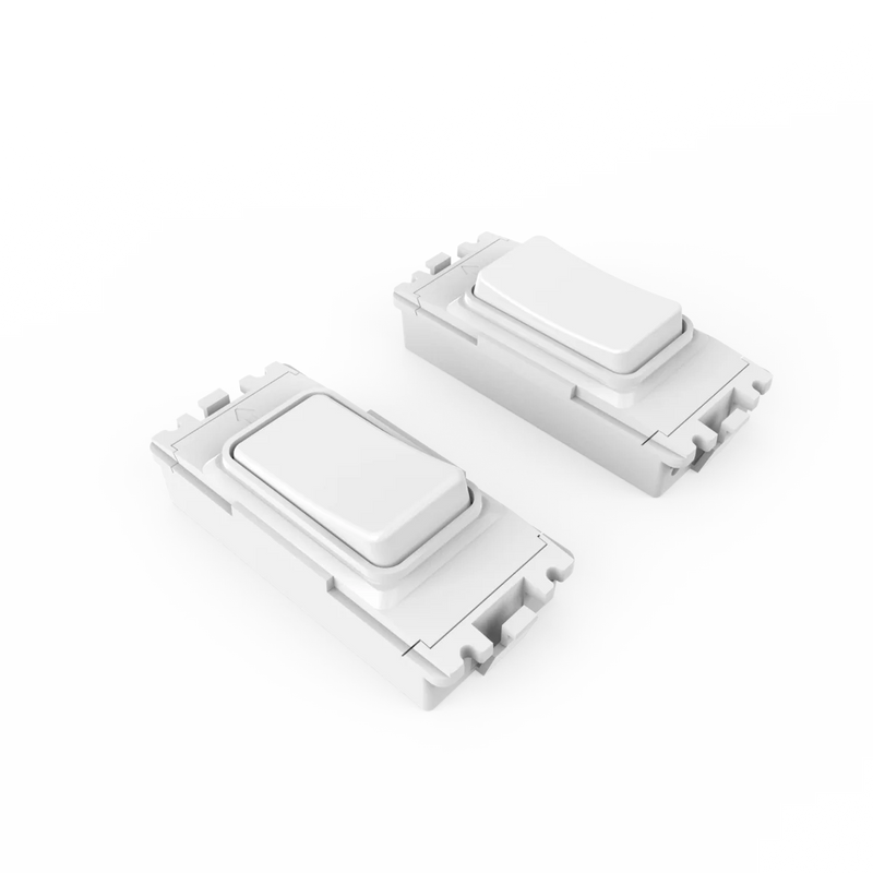 1 Module Grid Switch 1 Gang Grid Kinetic Switch White