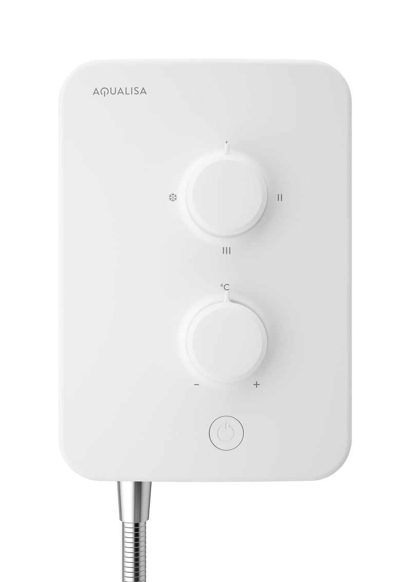 E1 Aqualisa Electric shower with Single Mode Handset 9.5kW White