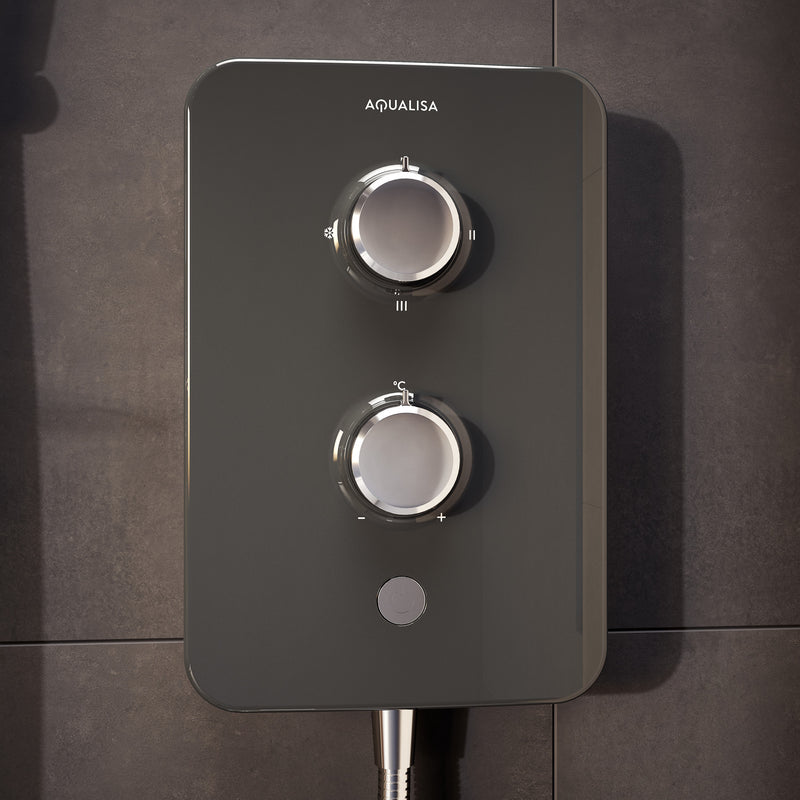E2 APL Aqualisa Electric shower with 3 Mode Handset 8.5kW Multifit Grey
