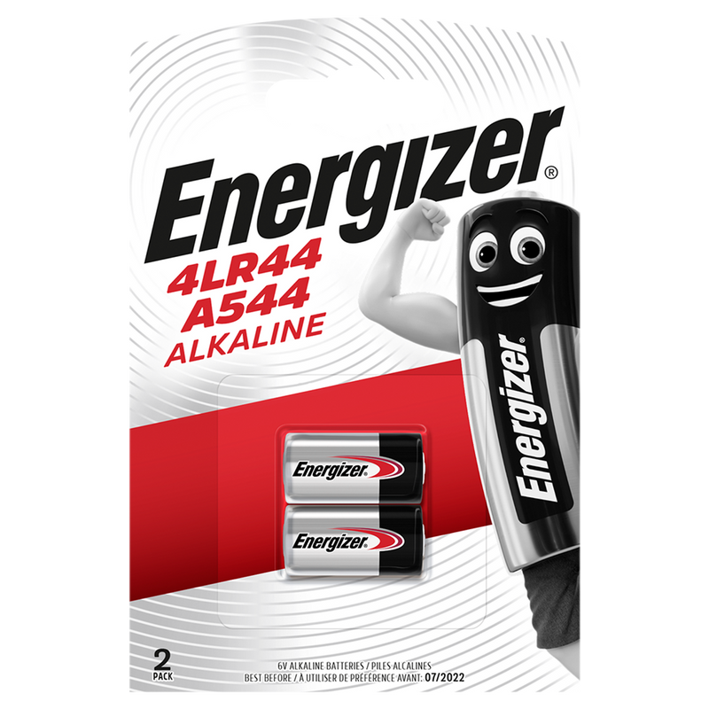 Energizer 4LR44 6V Alkaline Batteries | 2 Pack